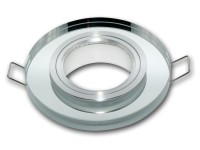 LED line® Oprawa szklana okrągła srebrna 90x30x10mm