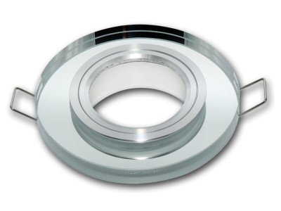 LED line® Oprawa szklana okrągła srebrna 90x30x10mm