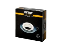 LED line® Oprawa szklana okrągła czarna 90x25x10mm
