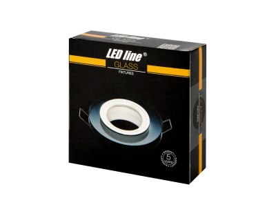 LED line® Oprawa szklana okrągła czarna 90x25x10mm